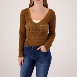 HyFve Long Sleeve V-Neck Tee Juniors at Von Maur